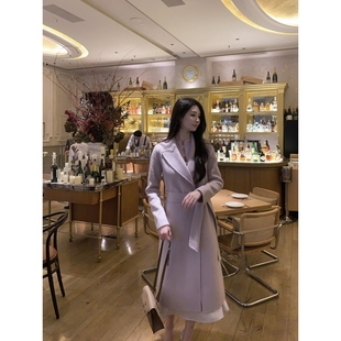 雪见色荒野Wcouture原创 利落版型 显瘦大衣 正肩直筒全羊毛大衣