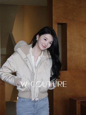 Wcouture缎面短款羽绒服