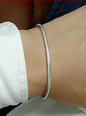 S925纯银手链男士女士情侣款