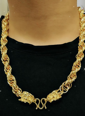 越南沙金项链男正品镀24K仿真999