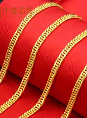 镀18k项链男士男项链马鞭链粗款