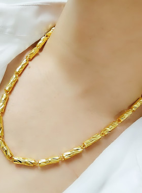 越南沙金项链男正品镀24K仿真999