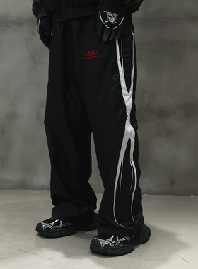 ＜RTVG＞RETROVEGAS国潮牌春秋季新款男女宽松刺绣运动休闲长裤
