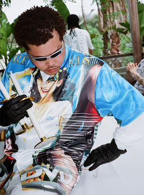 RTVG[RETROVEGAS]国潮牌街头男女复古港风古巴领休闲沙滩短袖衬衫