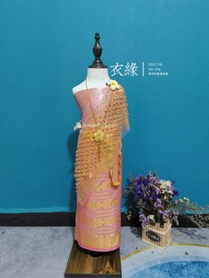 儿童表演服傣族女童云南民族服装泰式风情傣族裙套装泼水节孔雀服