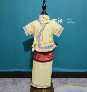 傣族服装西双版纳女童泼水节服装影楼摄影少数民族六一节表演服