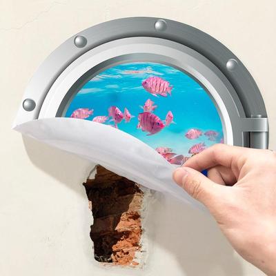 墙面遮丑装饰贴纸自粘补洞柜子瓷砖瑕疵神器门贴画墙壁改造卫生间