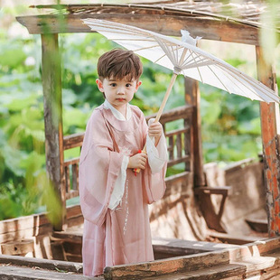 少爷 汉服男童春秋宋制圆领袍男宝宝夏古风超仙儿童国学服书童古装