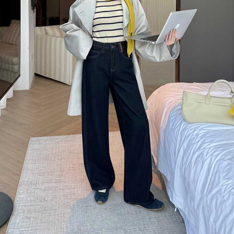 爆犀牛2025冬季新款防褪色加绒加厚宽松阔腿牛仔裤女垂感直筒长裤,女装/女士精品,牛仔裤,淘宝优惠券,粉丝福利购,淘宝优惠卷