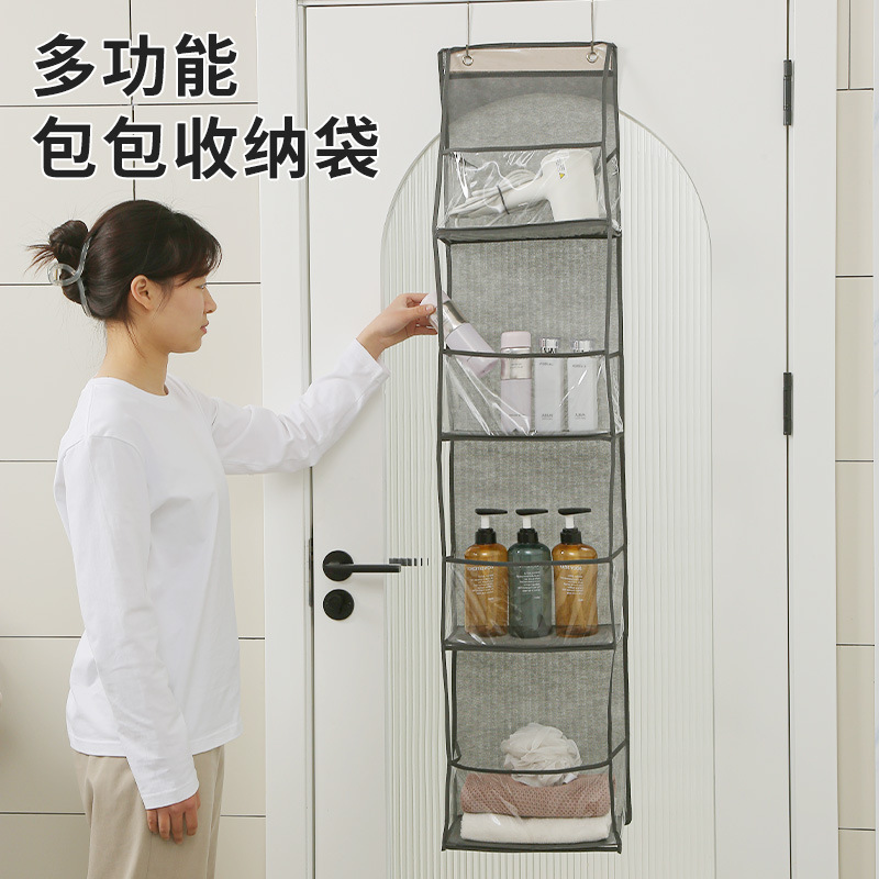 门后收纳袋家用多层包包玩具