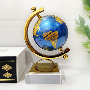 跨境轻奢设计师地球仪摆件客厅高档酒柜办公室书柜新店开业装饰品