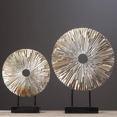 家居客厅玄关样板间装 新中式 禅意圆筒屏风摆件 饰酒店艺术品摆设