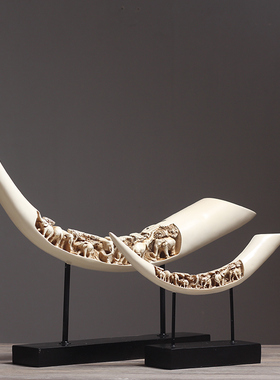 欧式象牙摆件 客厅玄关酒柜装饰品 创意家居饰品北欧工艺品摆设