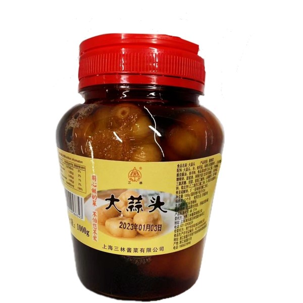 上海三林酱菜系列糖醋大蒜头1000g糖蒜甜蒜醋泡农家自制腌蒜头