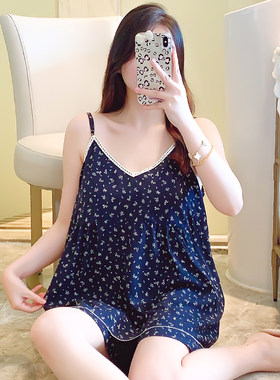 夏天薄款大码防凸点吊带睡衣女