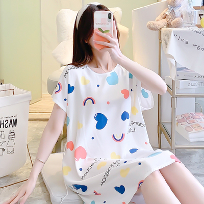 棉绸春夏季甜美系绳短袖家居服