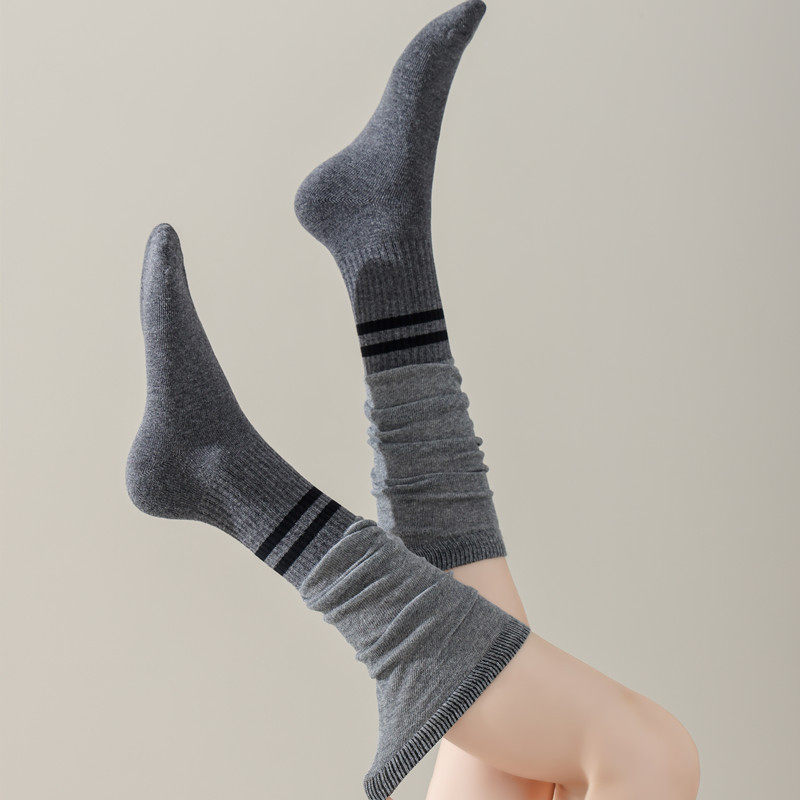 新款拼接小腿袜女韩版学院风条纹堆堆撞色长袜子ins潮长筒及膝袜,女士内衣/男士内衣/家居服,连裤袜/打底袜,淘宝优惠券,粉丝福利购,淘宝优惠卷