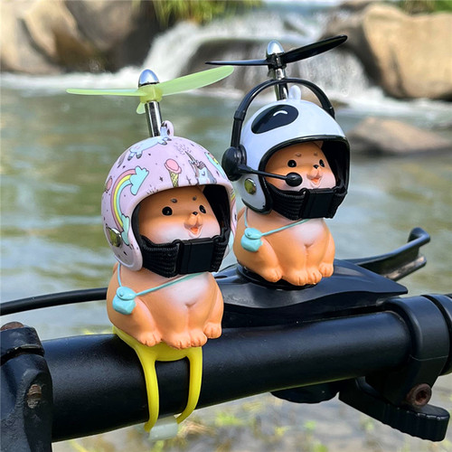 小黄鸭电动车载摆件自行车装饰品