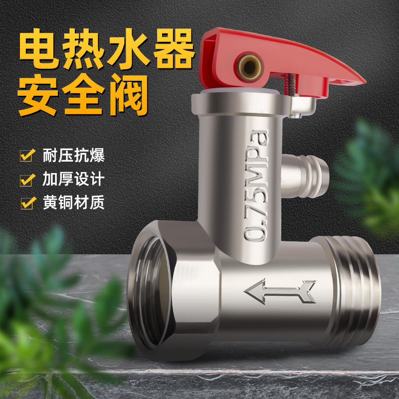 电热水器泄压阀安全阀通用全铜加厚减压阀止回阀排气配件