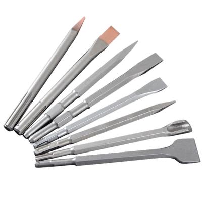 电镐凿子尖扁凿子头过墙加长开槽穿墙混凝土六角方柄电锤冲击钻头