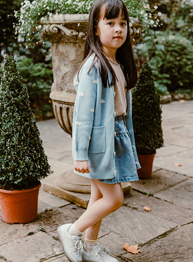 Petite Revery加拿大小云朵童装女童开衫毛衣儿童针织衫长款