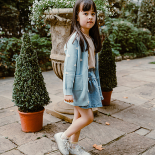 长款 Petite 毛衣儿童针织衫 女童开衫 Revery加拿大小云朵童装