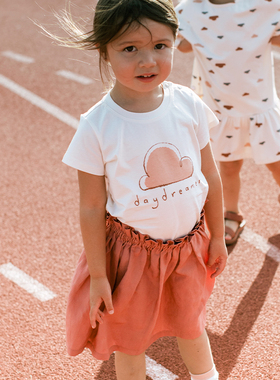 Petite Revery加拿大小云朵童装儿童短裙夏新款童透气花苞半裙