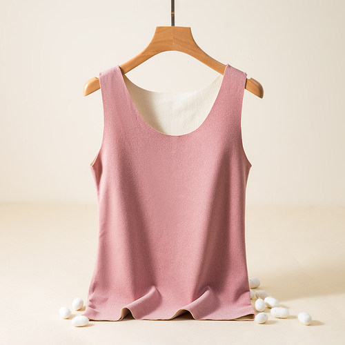 德绒双面磨毛保暖背心