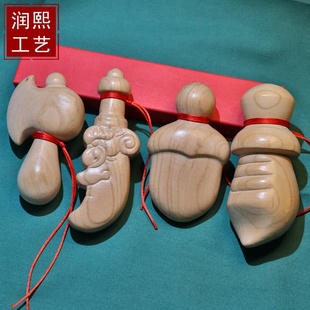 桃木尚方的饱剑小李的肥刀肥斧肥剑青龙肥月刀木质工艺品手把件