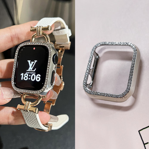 适用华为Fit5/4镶钻半包镂空表壳