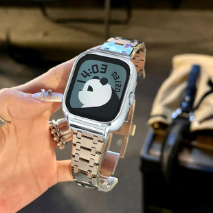 9pro腕带 保护米8 适用红米watch6 5金属不锈钢高级感AP蝴蝶扣链式