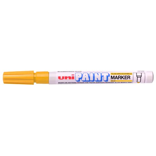 三菱油漆笔 UNI PX-21黄色细芯漆油笔 三菱打点笔PAINT MARKER