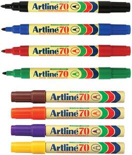 雅丽记号笔 Artline 70 1.5mm圆头笔尖 箱头笔 油性笔Permanent