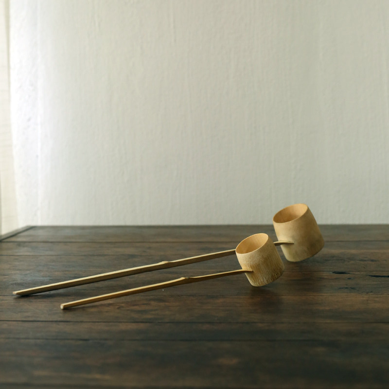 竹水勺子长柄茶勺泡茶点茶用具抹茶茶具配件日本茶道日式水勺