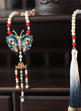 新中式汉服璎珞古风背云饰品