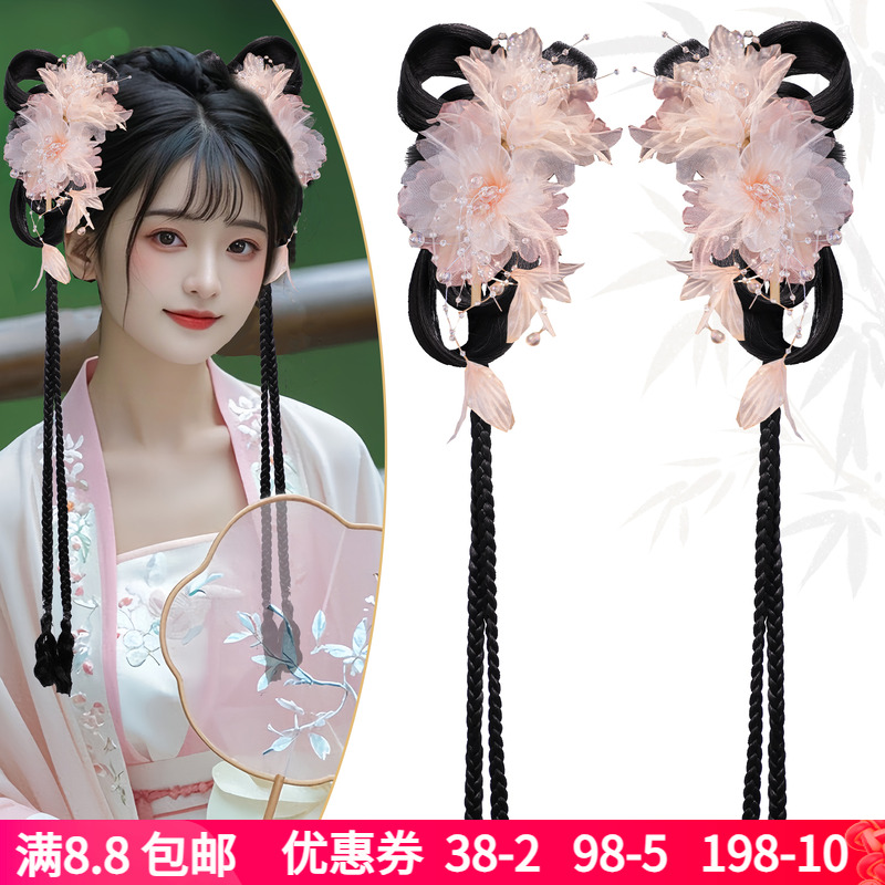 古风辫子假发发饰套装