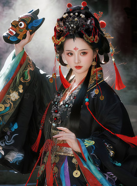 金属流苏项链复古额饰项链