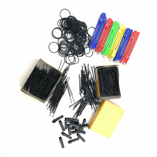 发夹小黑夹一字夹盘头子小钢夹u型夹子美发大夹子鸭嘴夹皮筋皮圈