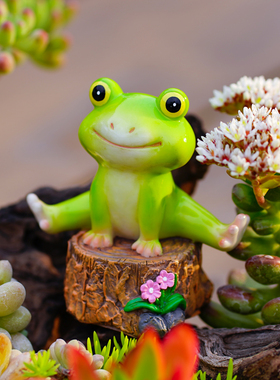 可爱青蛙花园造景摆件