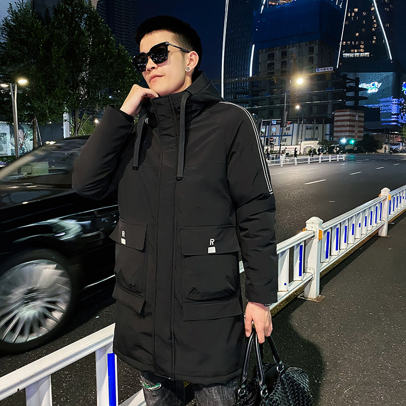 中长款棉衣男2024冬季新款韩版潮流加厚潮牌羽绒棉服棉袄冬装外套