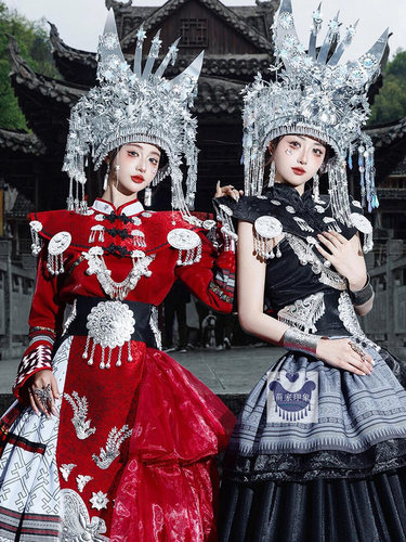 苗族服装女苗家印象刺绣新款2024