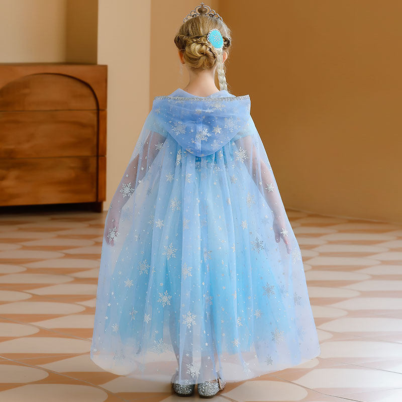 儿童披肩时尚披风女童艾莎斗篷网纱薄款夏季防晒爱莎公主宝宝外搭