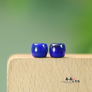 天然青金石老型珠7*6mm孔0.8mm散珠diy手链隔珠串饰配件配饰B231