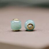 天然A货翡翠桶珠大孔7mm冰蓝水配珠配饰手串项链手链隔珠散珠C202