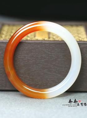 天然玛瑙浓墨天然原色红玛瑙手镯