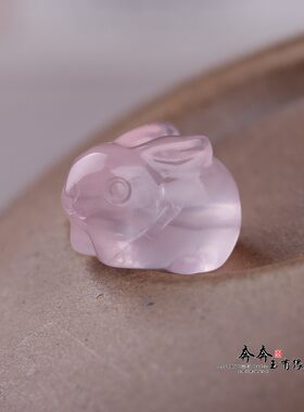 天然水晶小兔子珠宝玉石手链串饰