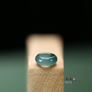 天然A货蓝水翡翠10 4mm大孔5mm圆环路路通算盘珠DIY珠链串饰A222