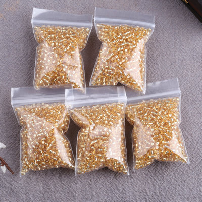 3mm迷你小隔珠黄色玻璃小珠子串手链项链隔片垫珠百搭1包约500颗