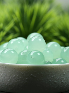 天然冰种东陵葡萄绿玉石散珠12mm配珠DIY手工饰品手链小挂件J133