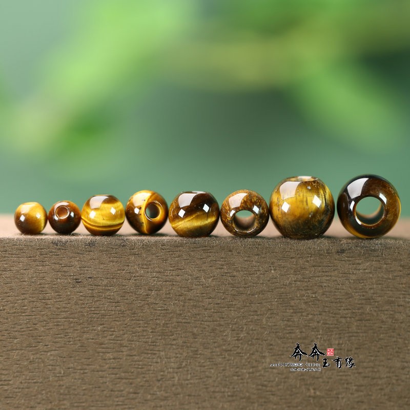 虎睛石6/8/10/12mm大孔圆珠